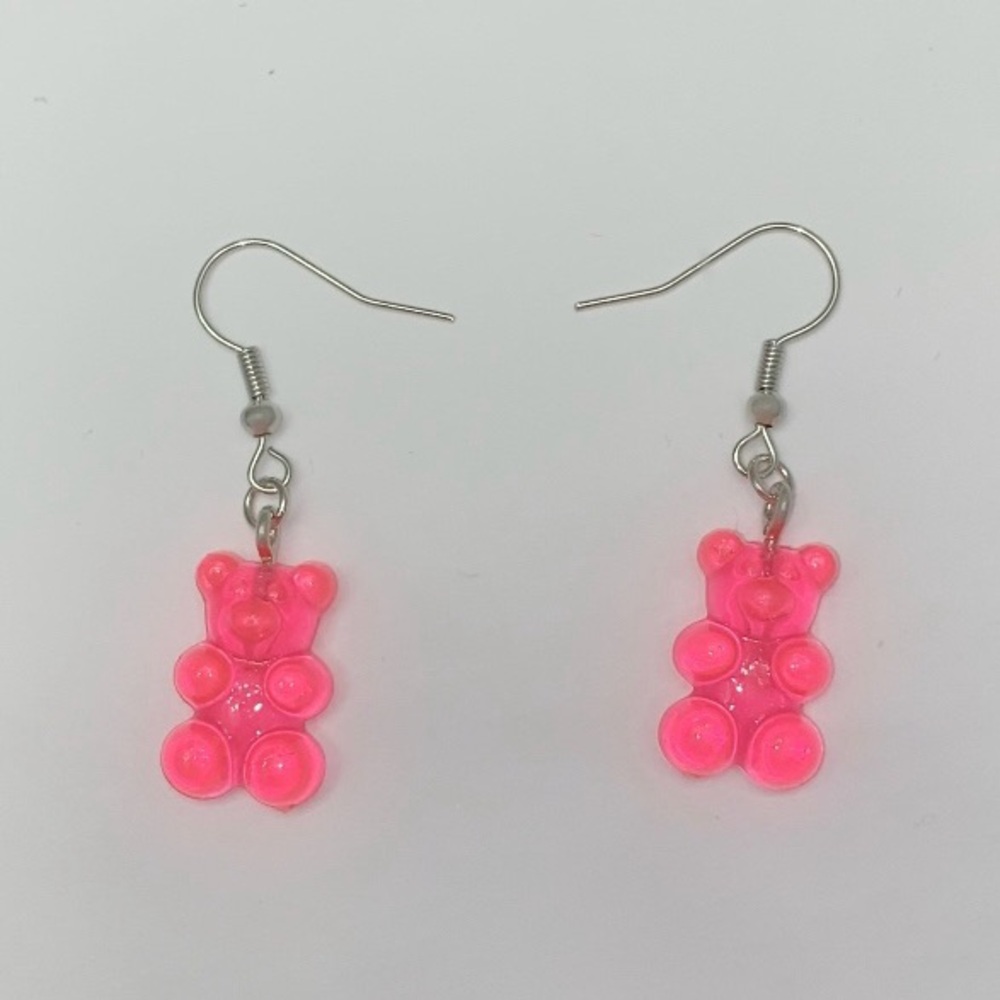 Pink Gummy Bear Earrings 🩷